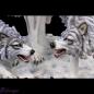 Mobile Preview: Wolfsrudel - Dire Wölfe im Schnee